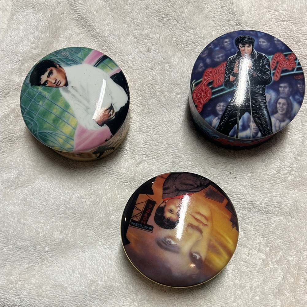 Set of 3 Vintage Ardleigh-Elliott Elvis Presley Music Boxes